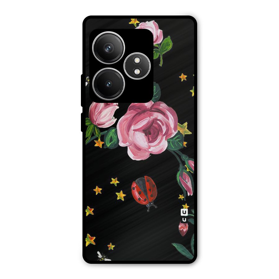 Ladybird And Floral Metal Back Case for Realme GT 6T