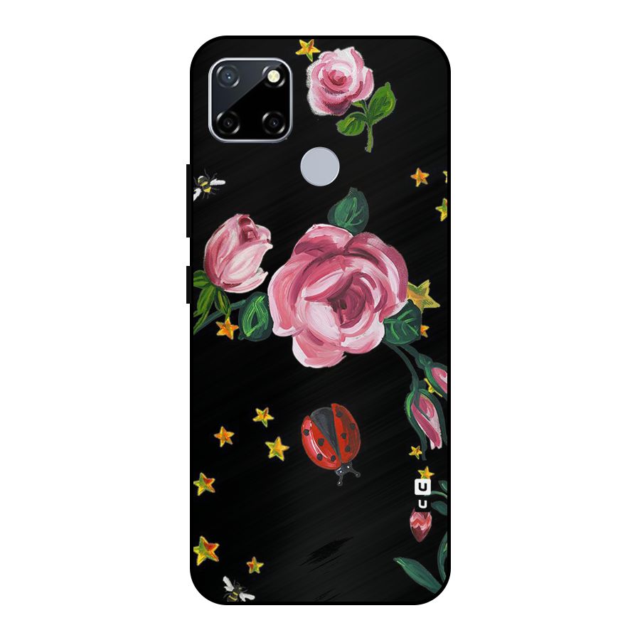 Ladybird And Floral Metal Back Case for Realme Narzo 20