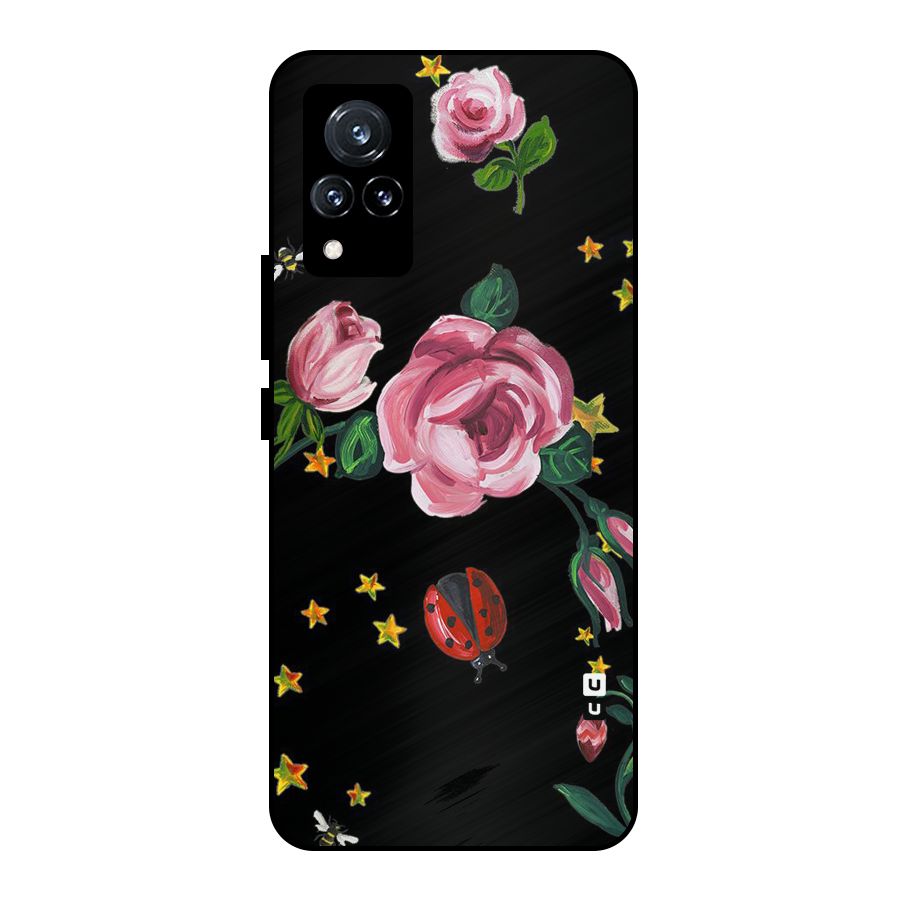 Ladybird And Floral Metal Back Case for Vivo V21 5G
