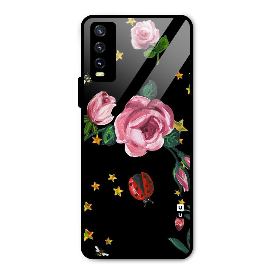 Ladybird And Floral Metal Back Case for Vivo Y20g