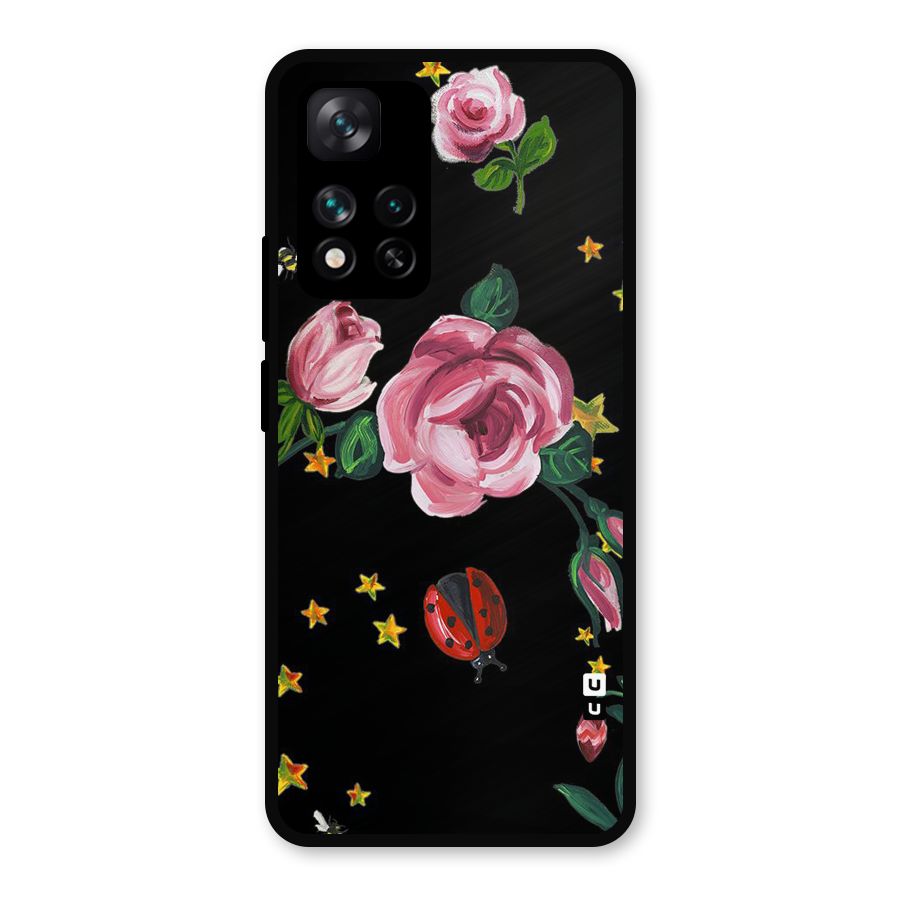 Ladybird And Floral Metal Back Case for Xiaomi 11i Hypercharge 5G