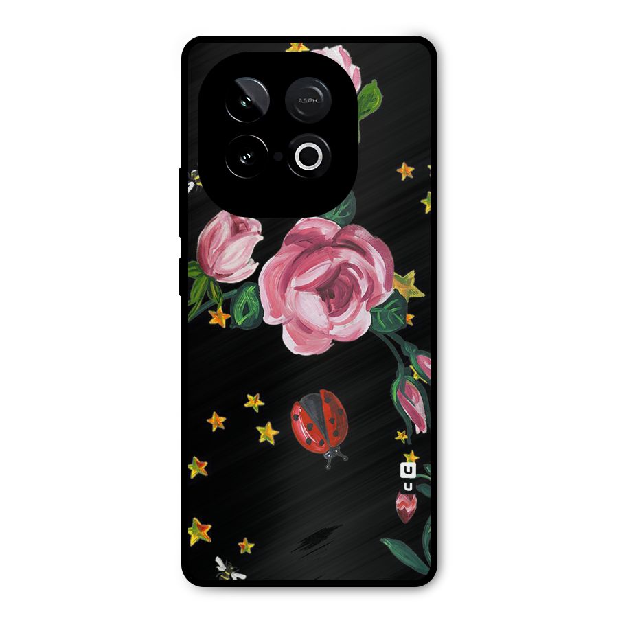 Ladybird And Floral Metal Back Case for iQOO Neo 10
