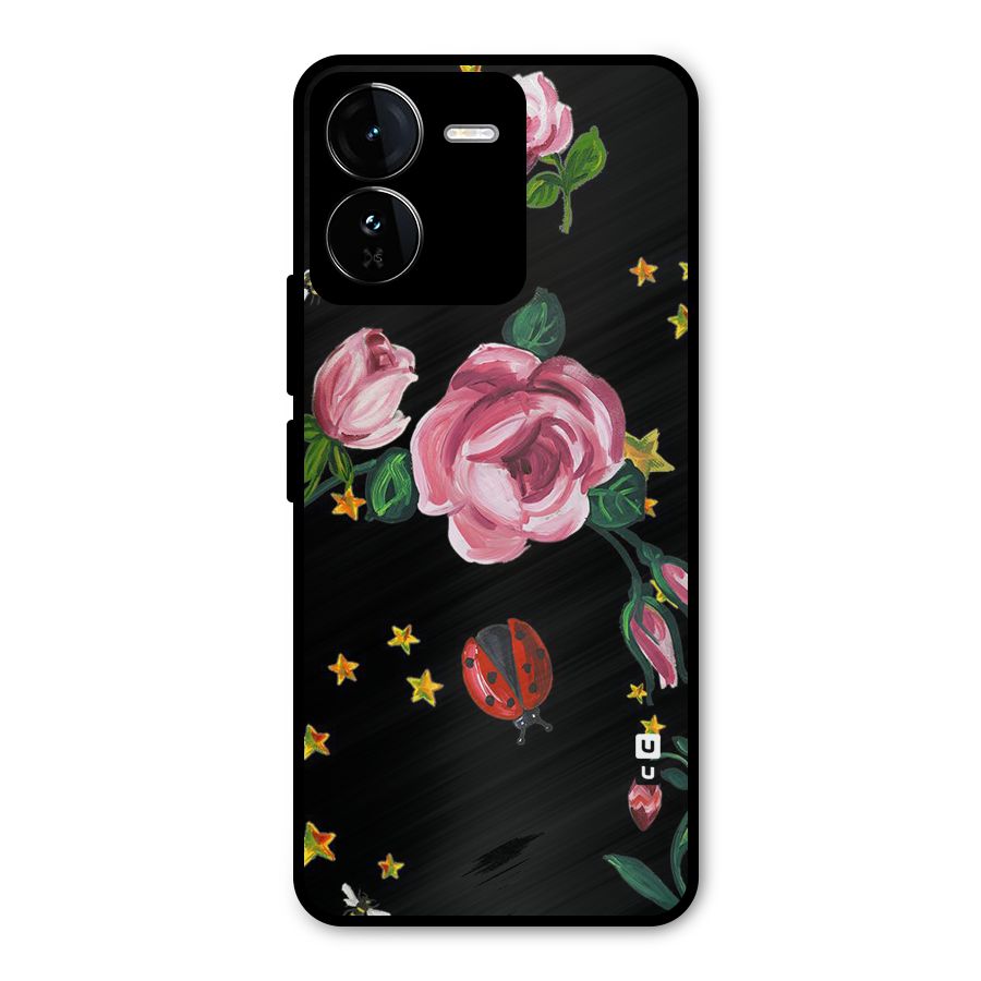 Ladybird And Floral Metal Back Case for iQOO Z9