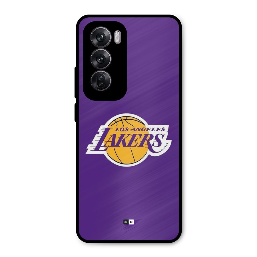 Lakers Angles Metal Back Case for Oppo Reno12 Pro