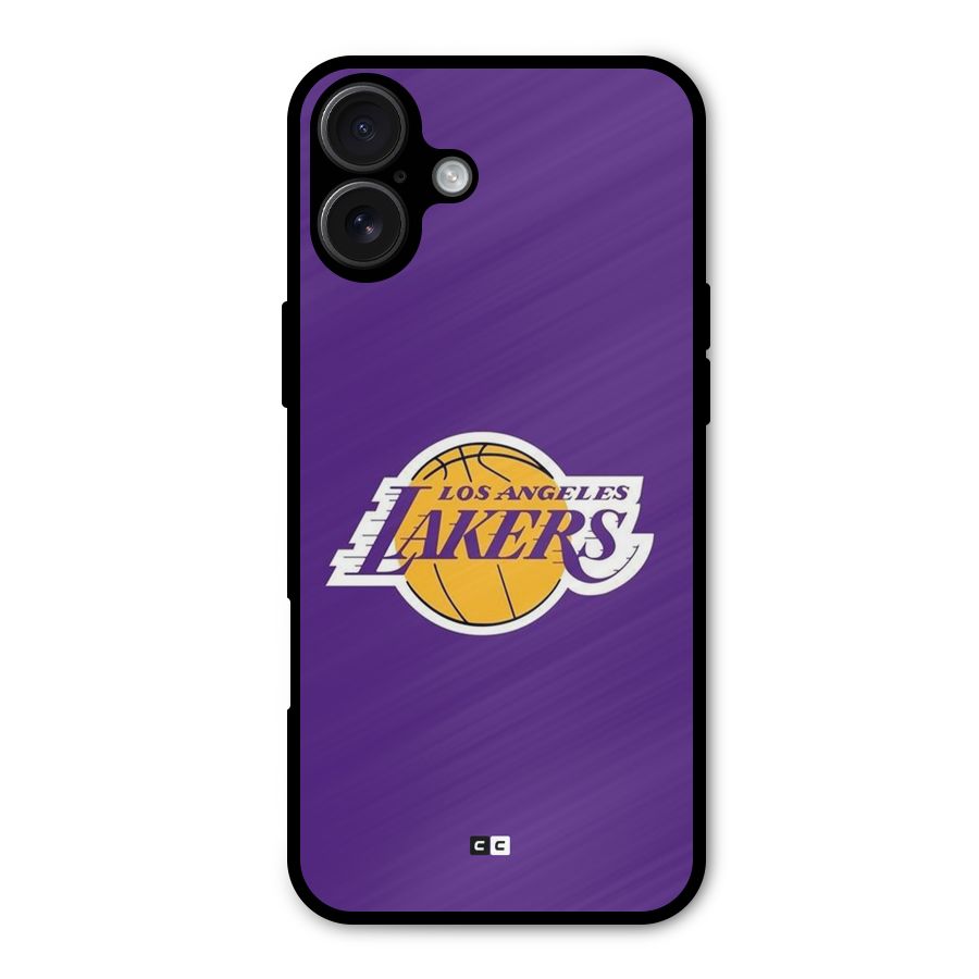 Lakers Angles Metal Back Case for iPhone 16 Plus