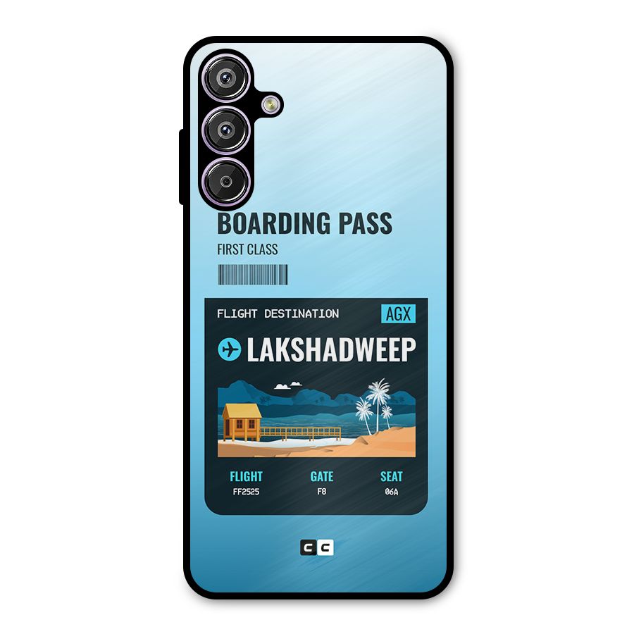 Lakshadweep Boarding Pass Metal Back Case for Galaxy F15