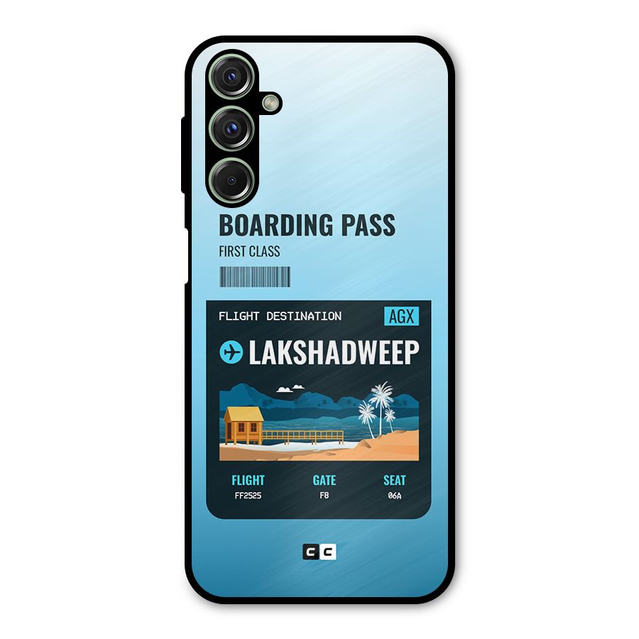 Lakshadweep Boarding Pass Metal Back Case for Galaxy F34