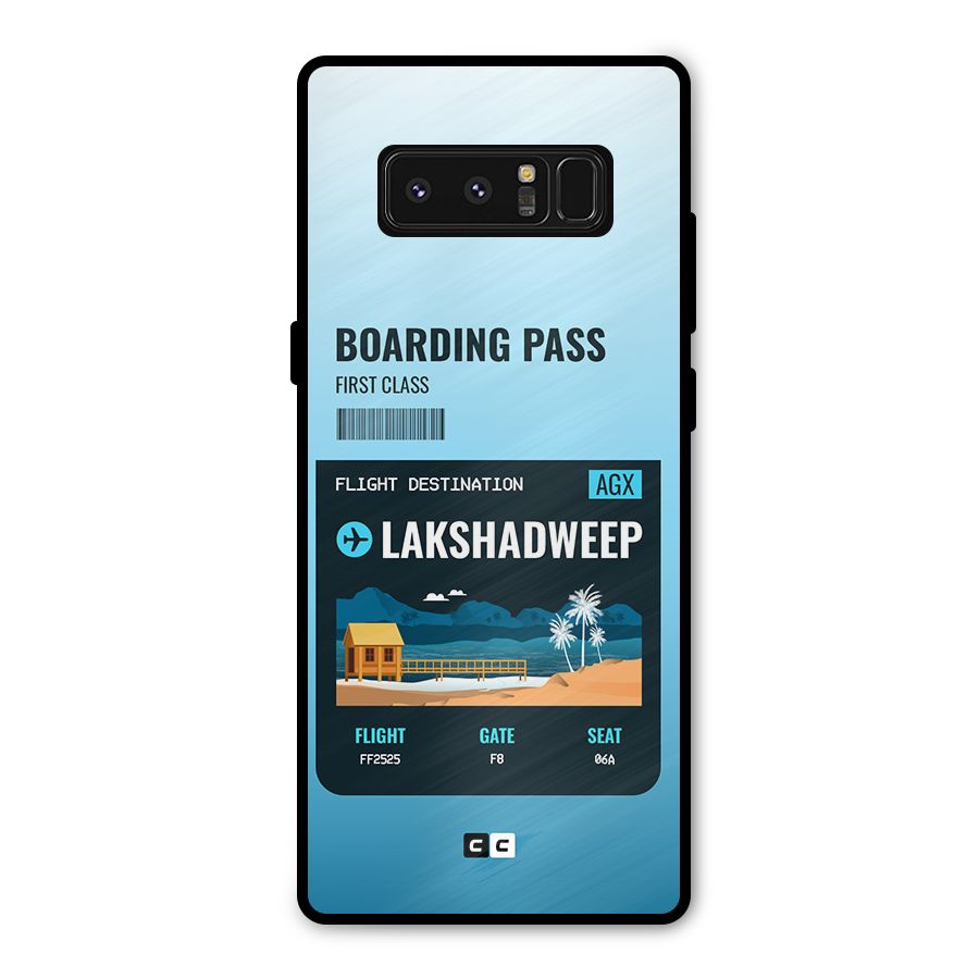 Lakshadweep Boarding Pass Metal Back Case for Galaxy Note 8