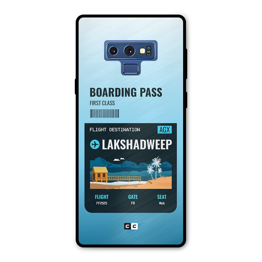 Lakshadweep Boarding Pass Metal Back Case for Galaxy Note 9