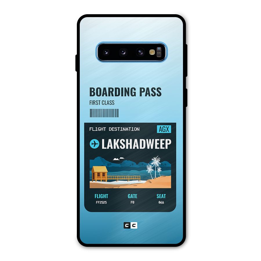 Lakshadweep Boarding Pass Metal Back Case for Galaxy S10