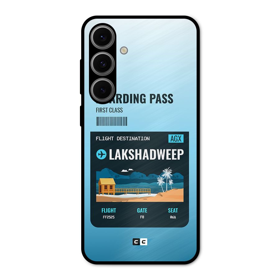 Lakshadweep Boarding Pass Metal Back Case for Galaxy S24 FE