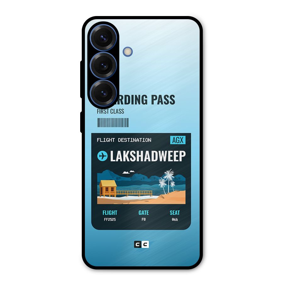 Lakshadweep Boarding Pass Metal Back Case for Galaxy S25