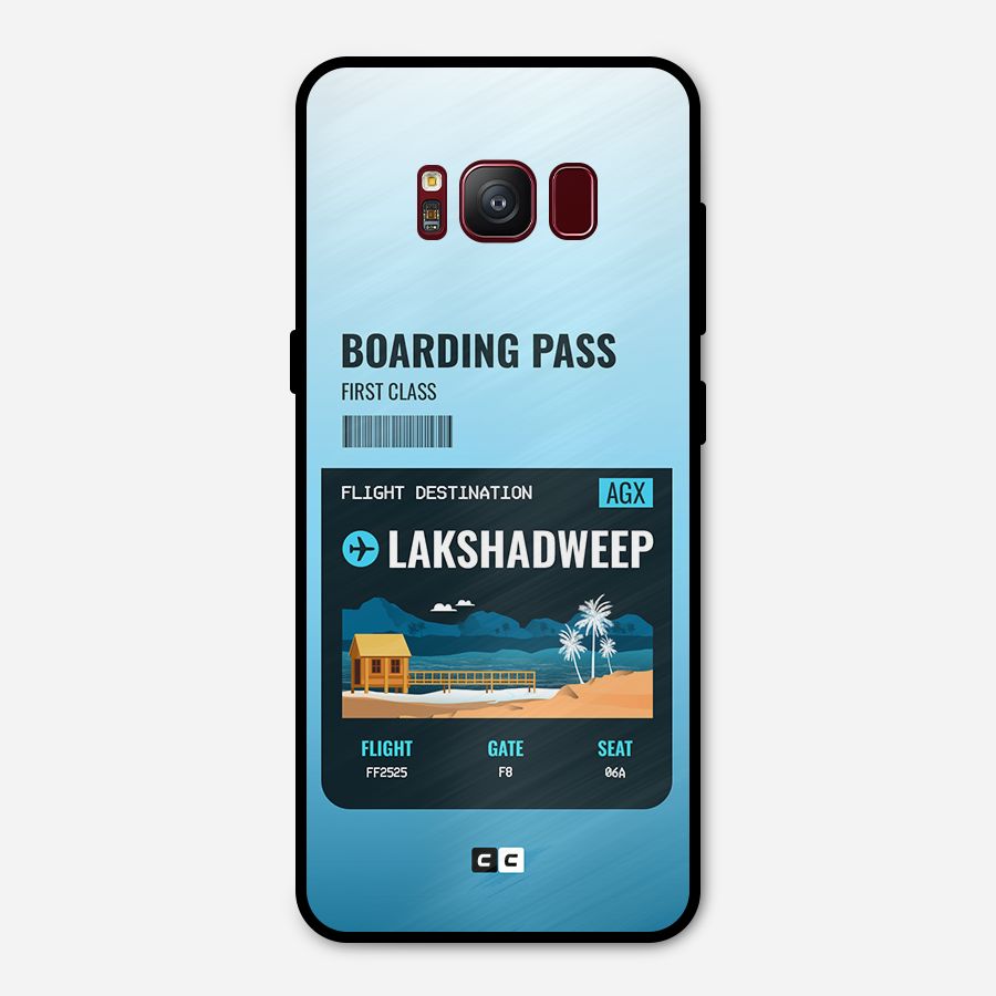 Lakshadweep Boarding Pass Metal Back Case for Galaxy S8