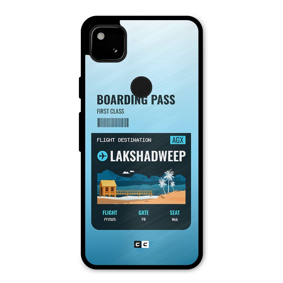 Lakshadweep Boarding Pass Metal Back Case for Google Pixel 4a