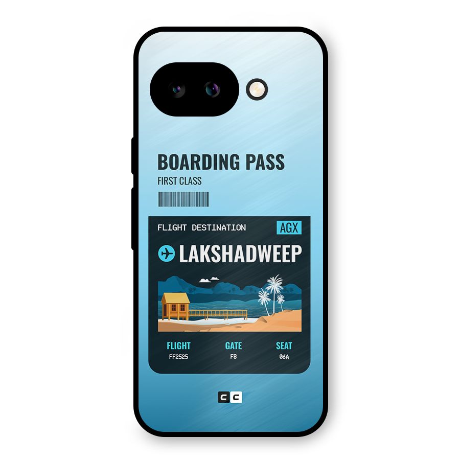 Lakshadweep Boarding Pass Metal Back Case for Google Pixel 9a