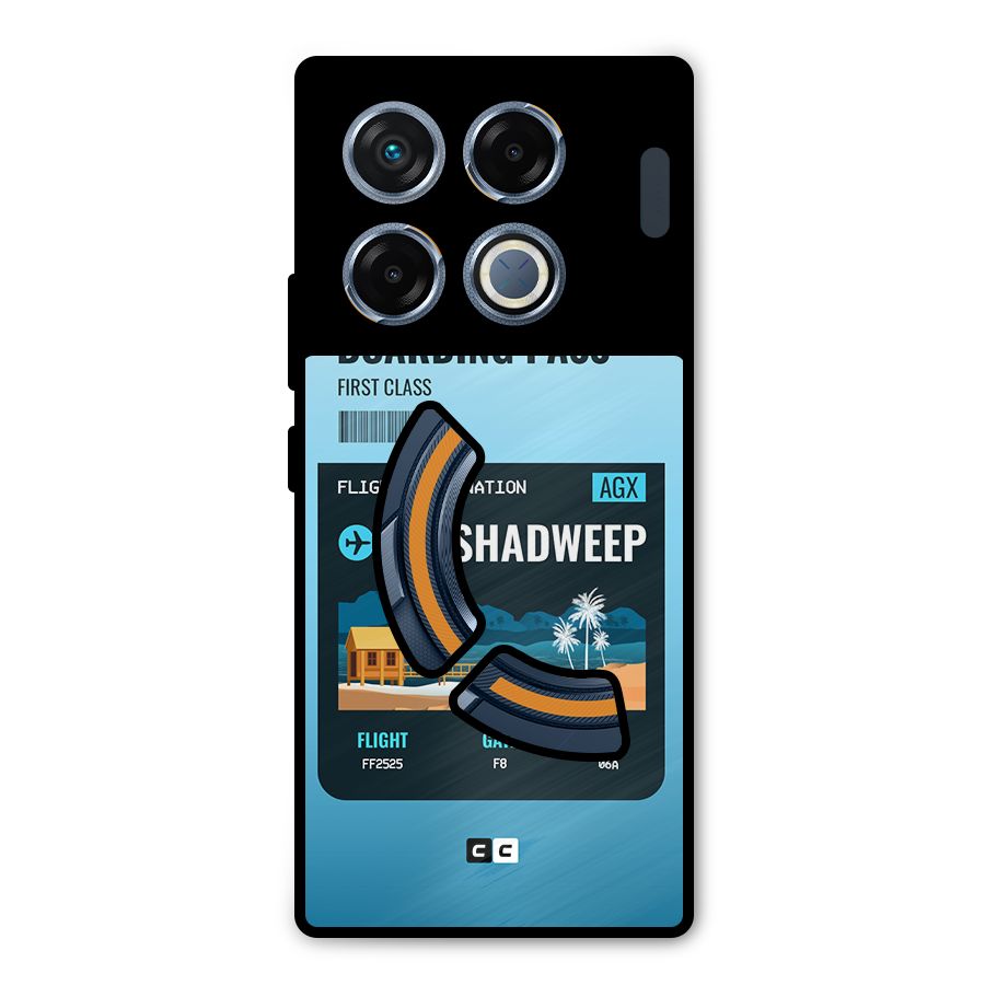 Lakshadweep Boarding Pass Metal Back Case for Infinix GT 20 Pro