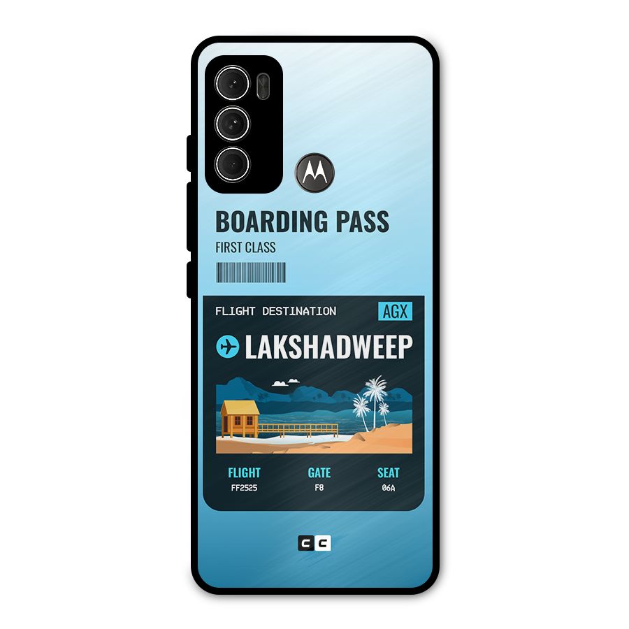 Lakshadweep Boarding Pass Metal Back Case for Moto G60