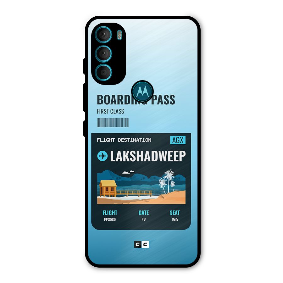 Lakshadweep Boarding Pass Metal Back Case for Moto G71 5G