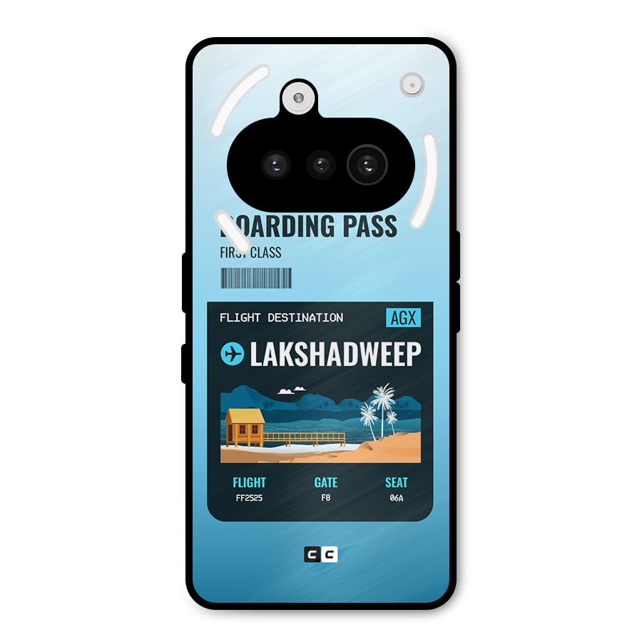 Lakshadweep Boarding Pass Metal Back Case for Nothing Phone 3a