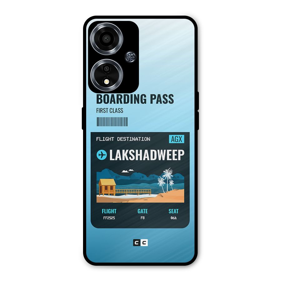 Lakshadweep Boarding Pass Metal Back Case for Oppo A59