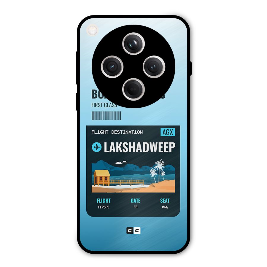 Lakshadweep Boarding Pass Metal Back Case for Oppo Find X8