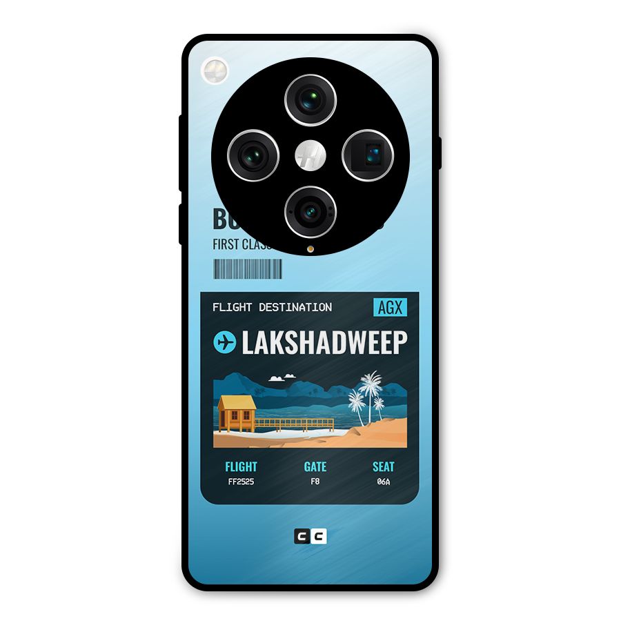 Lakshadweep Boarding Pass Metal Back Case for Oppo Find X8 Pro
