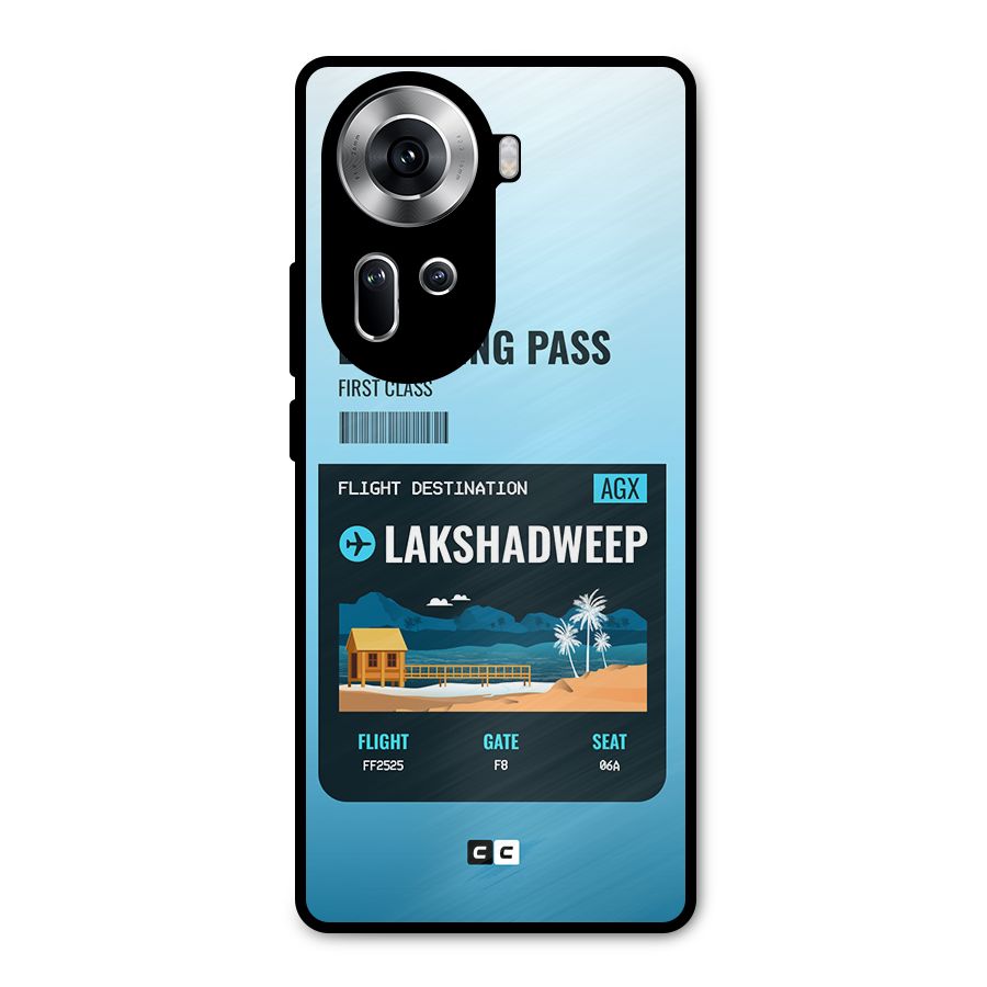 Lakshadweep Boarding Pass Metal Back Case for Oppo Reno11 5G