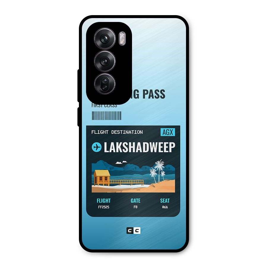 Lakshadweep Boarding Pass Metal Back Case for Oppo Reno12 Pro