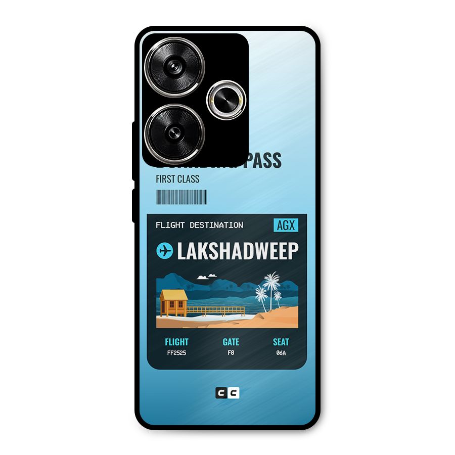 Lakshadweep Boarding Pass Metal Back Case for Poco F6