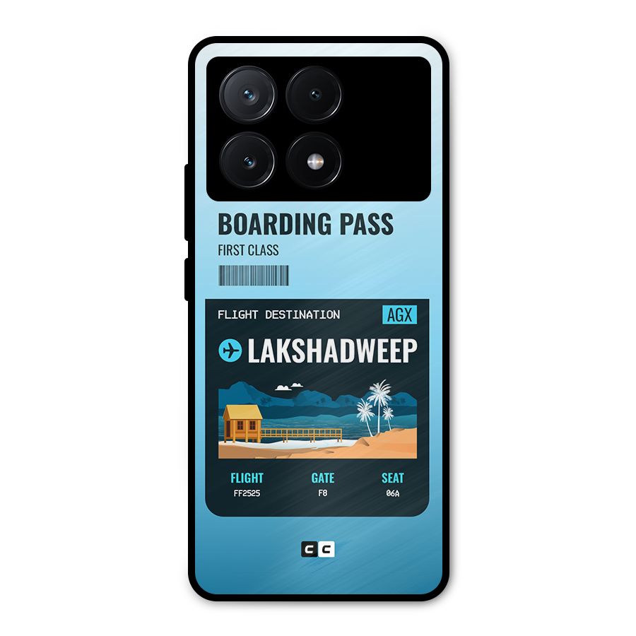 Lakshadweep Boarding Pass Metal Back Case for Poco X6 Pro