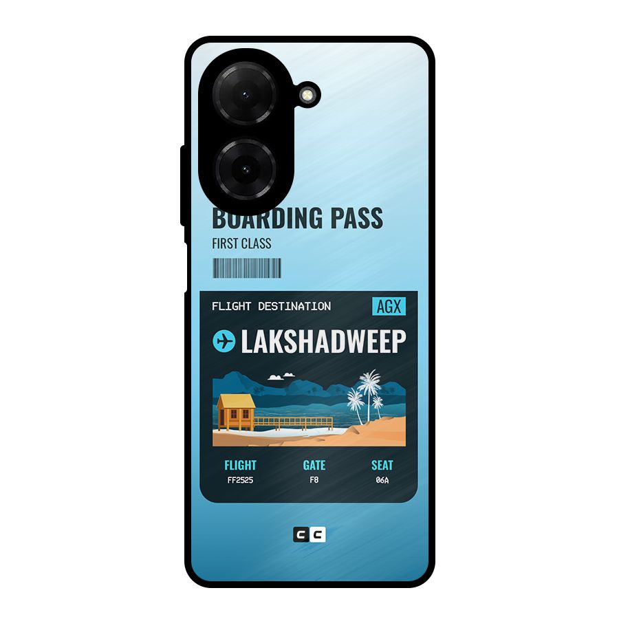 Lakshadweep Boarding Pass Metal Back Case for Redmi A5 4G