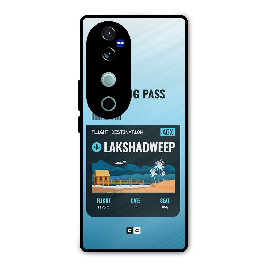 Lakshadweep Boarding Pass Metal Back Case for Vivo V40
