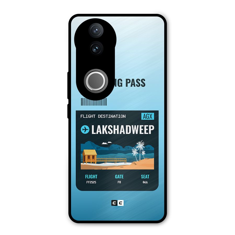 Lakshadweep Boarding Pass Metal Back Case for Vivo V50