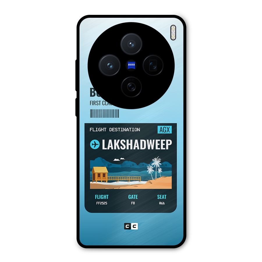 Lakshadweep Boarding Pass Metal Back Case for Vivo X200
