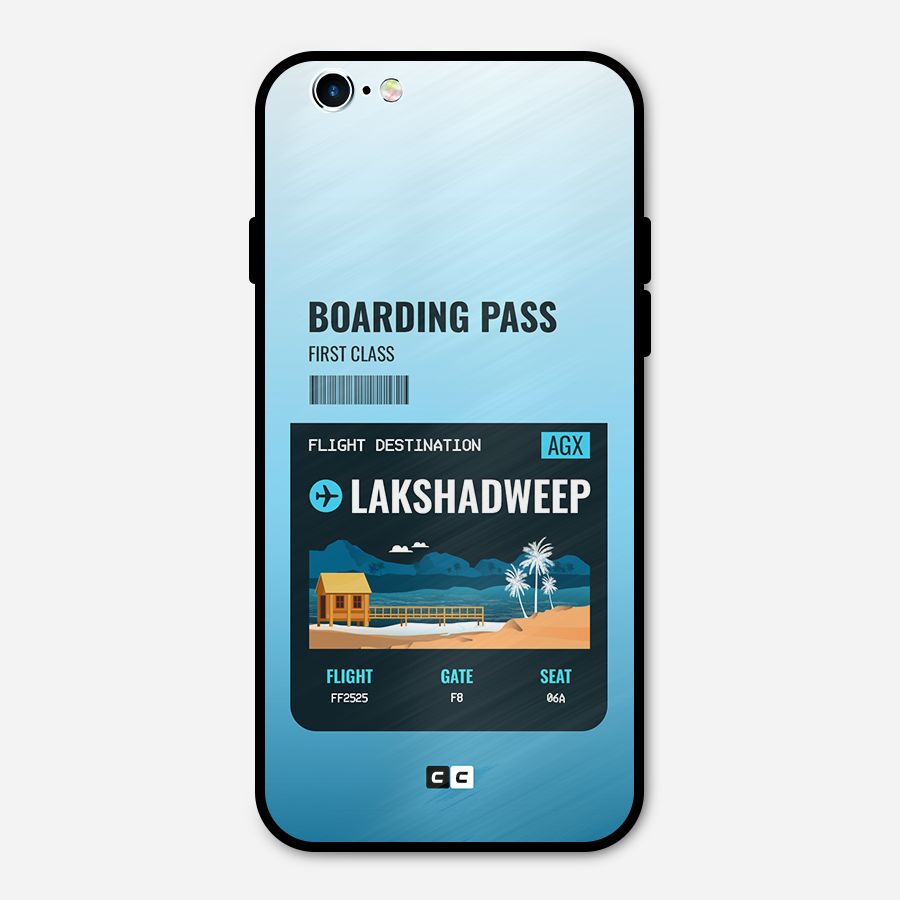 Lakshadweep Boarding Pass Metal Back Case for iPhone 6 6s