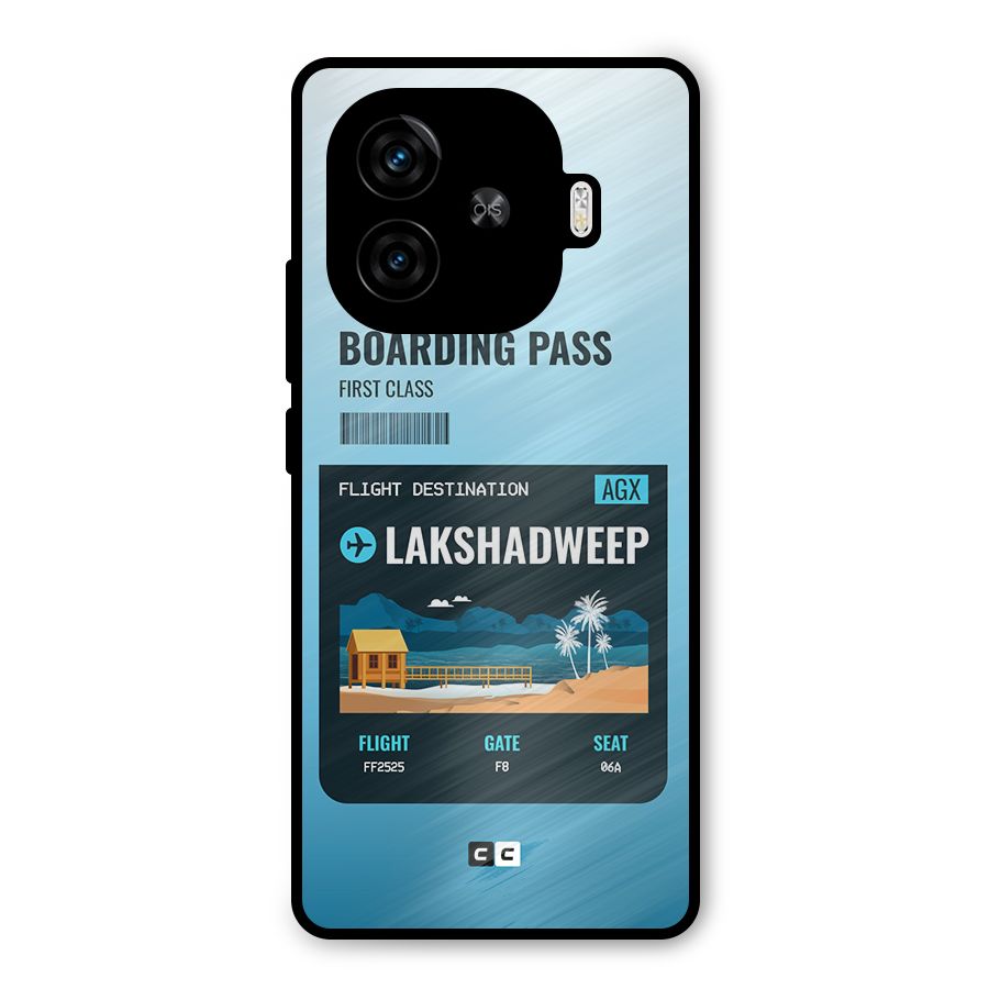 Lakshadweep Boarding Pass Metal Back Case for iQOO Z9 Turbo