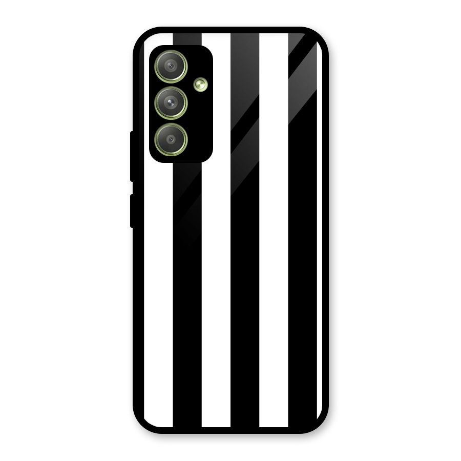 Lavish Black Stripes Glass Back Case for Galaxy A54