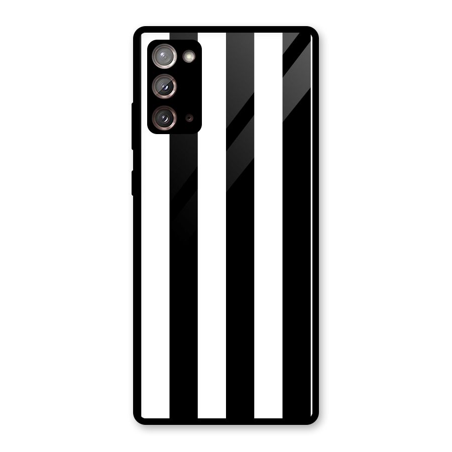 Lavish Black Stripes Glass Back Case for Galaxy Note 20