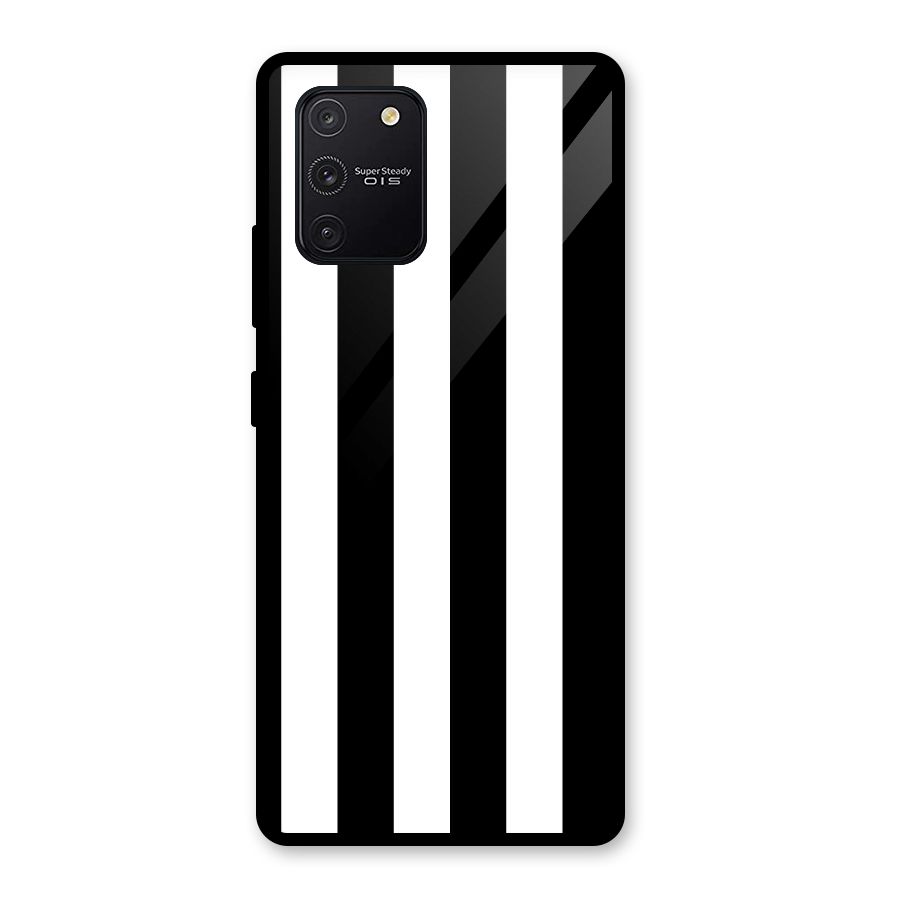 Lavish Black Stripes Glass Back Case for Galaxy S10 Lite