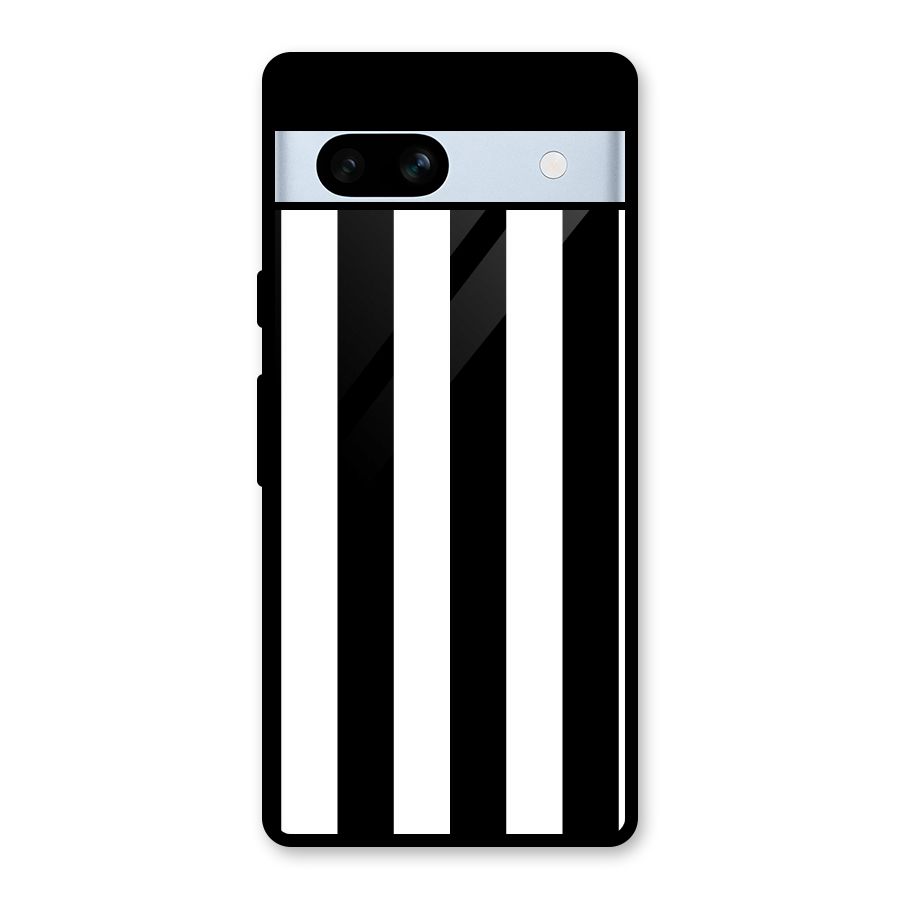 Lavish Black Stripes Glass Back Case for Google Pixel 7a
