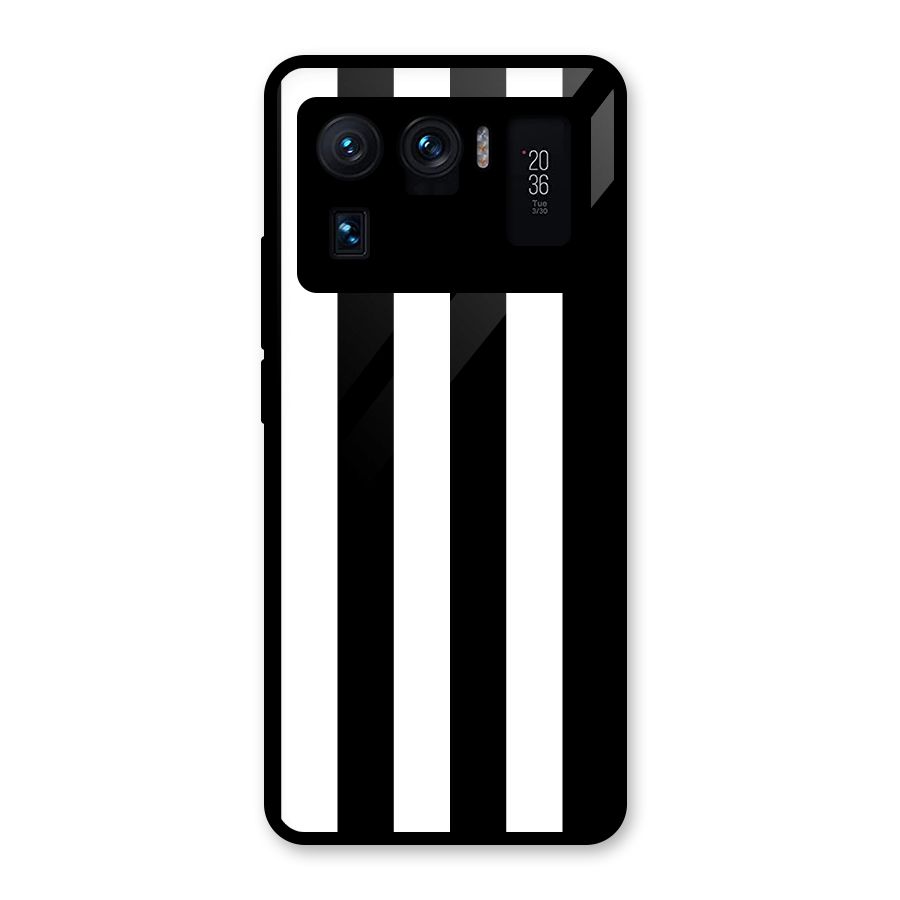 Lavish Black Stripes Glass Back Case for Mi 11 Ultra