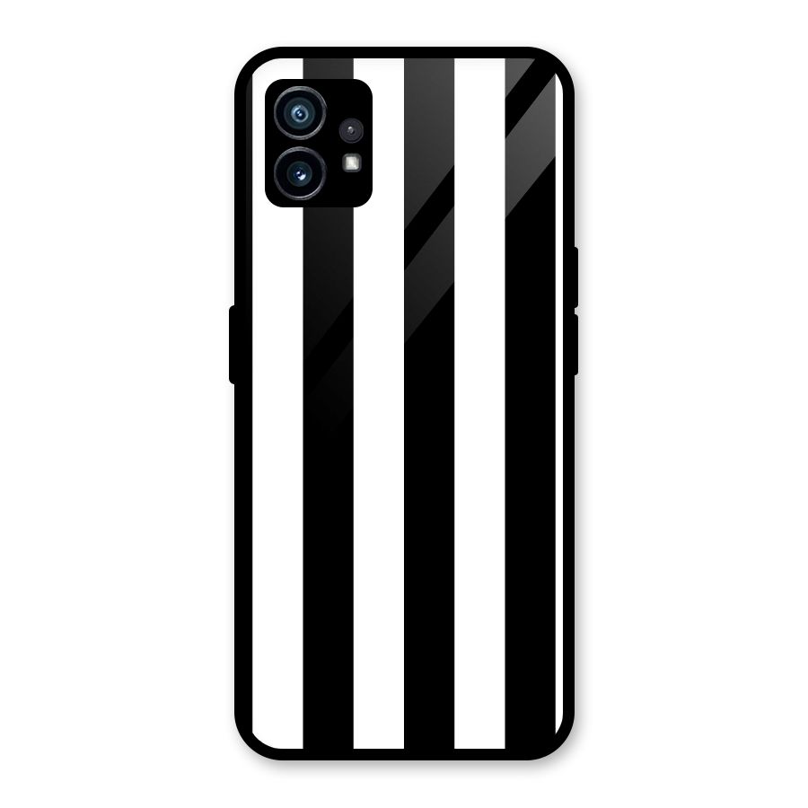 Lavish Black Stripes Glass Back Case for Nothing Phone 1