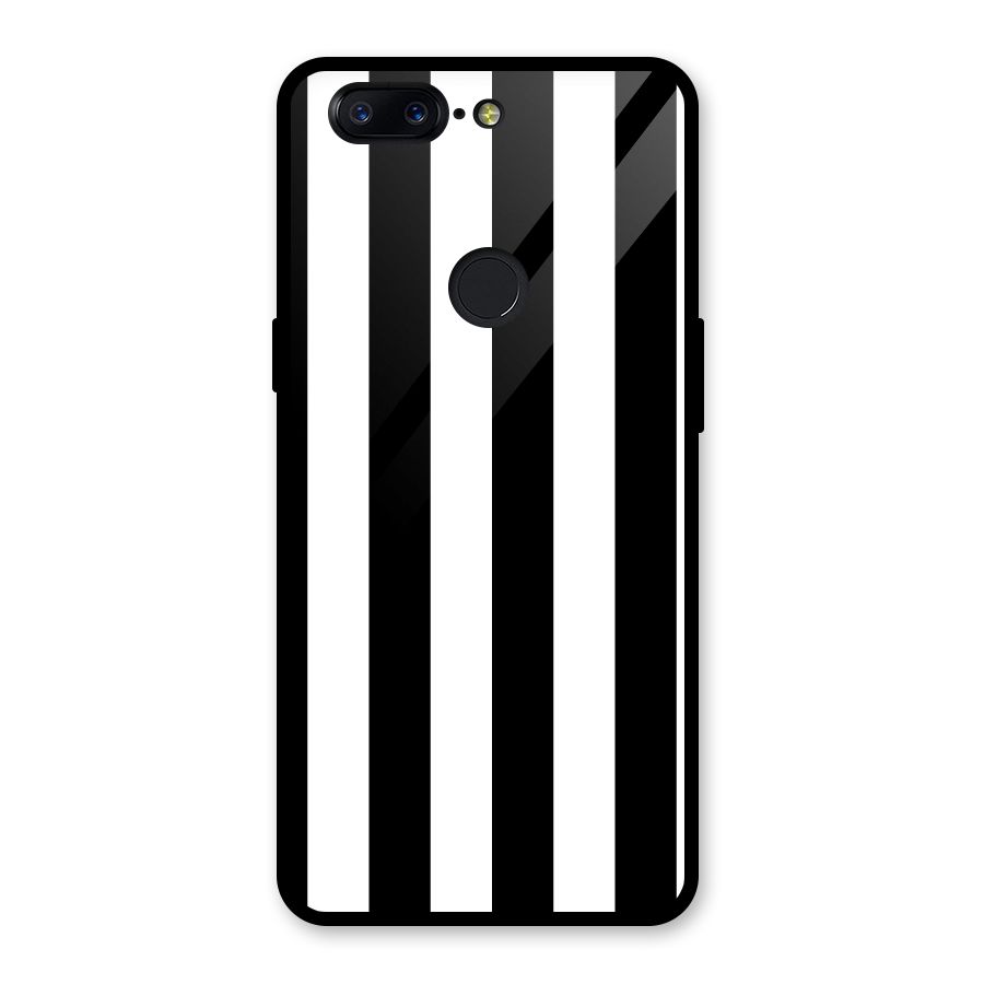 Lavish Black Stripes Glass Back Case for OnePlus 5T