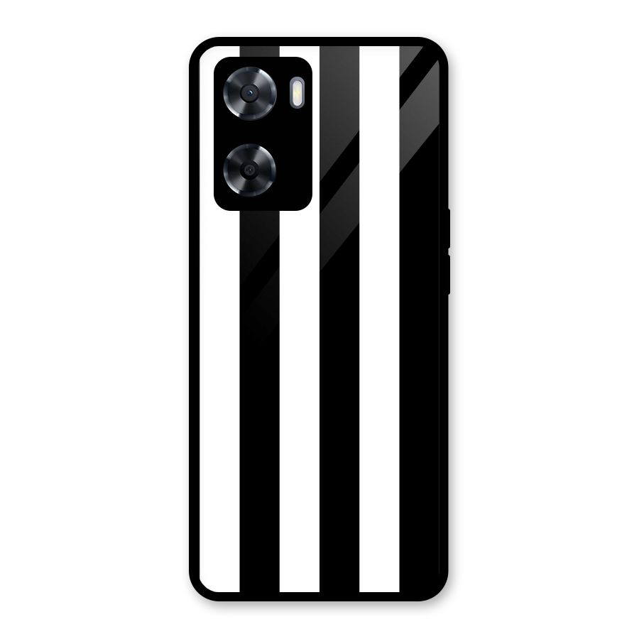 Lavish Black Stripes Glass Back Case for OnePlus Nord N20 SE