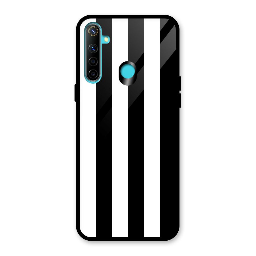 Lavish Black Stripes Glass Back Case for Realme Narzo 10