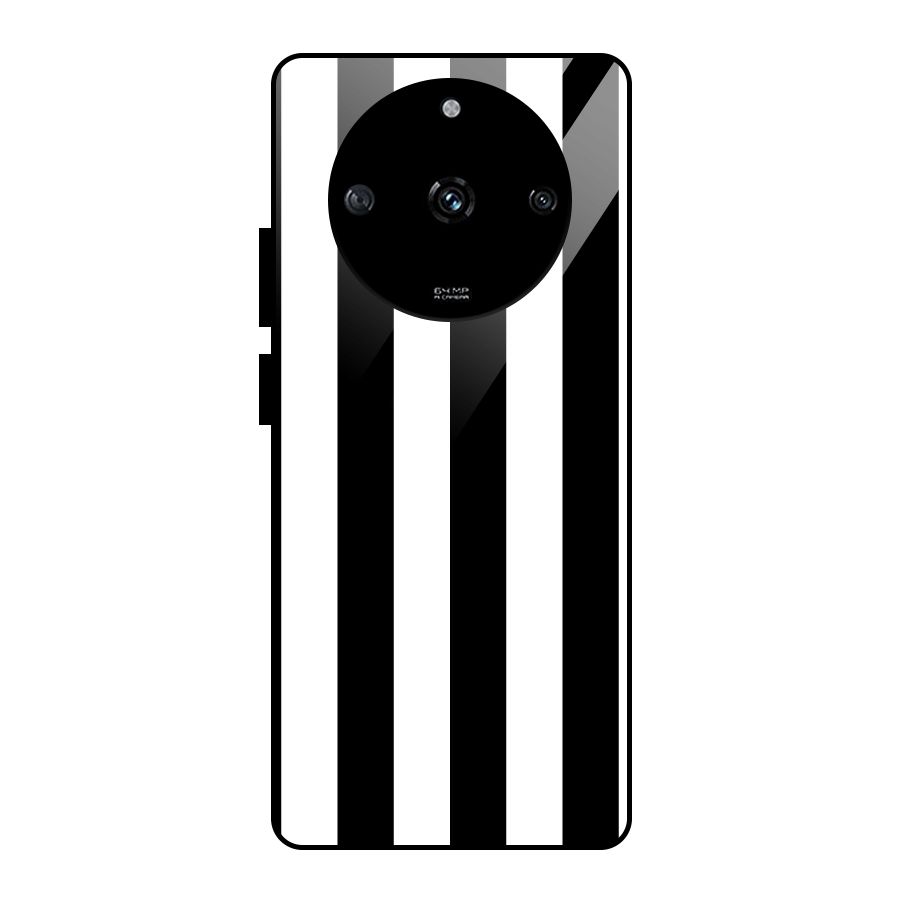 Lavish Black Stripes Glass Back Case for Realme Narzo 60 5G