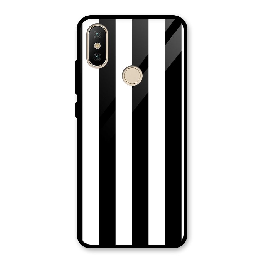 Lavish Black Stripes Glass Back Case for Redmi A2