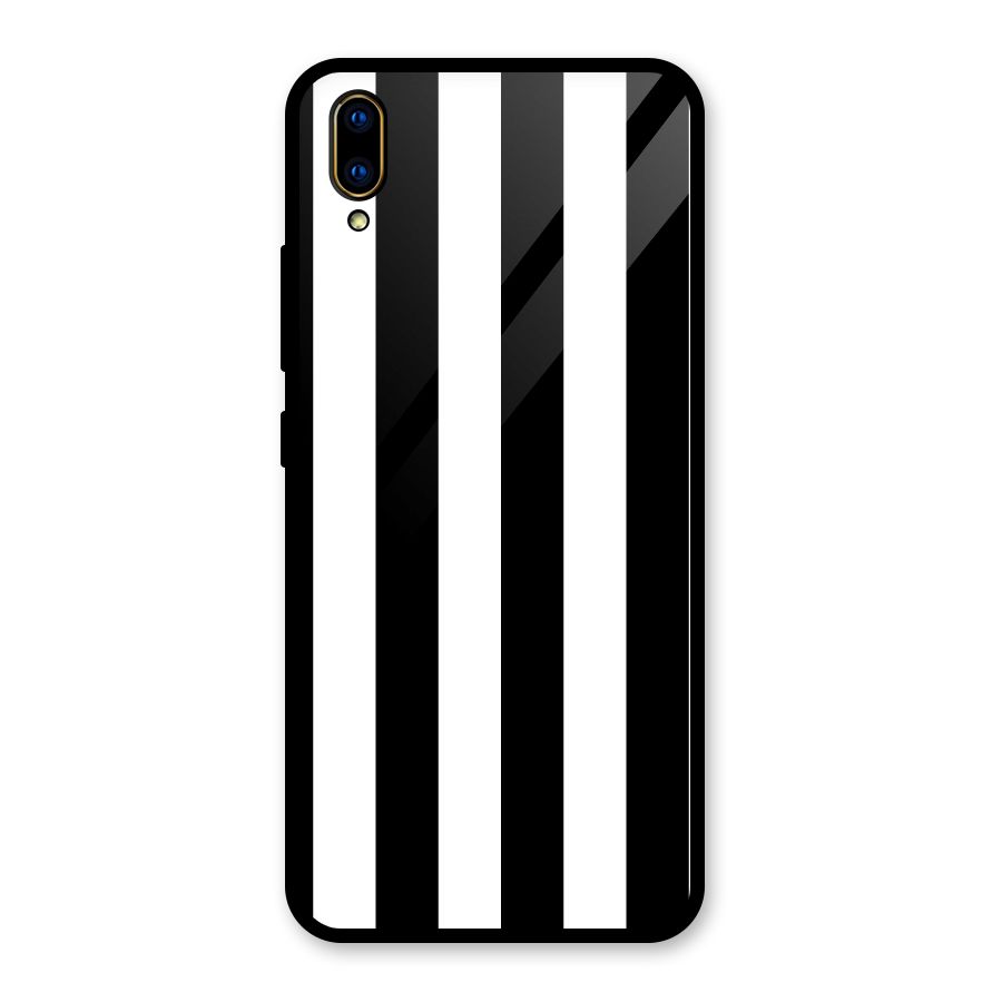 Lavish Black Stripes Glass Back Case for Vivo V11 Pro