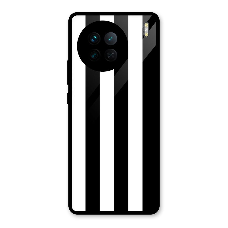 Lavish Black Stripes Glass Back Case for Vivo X90