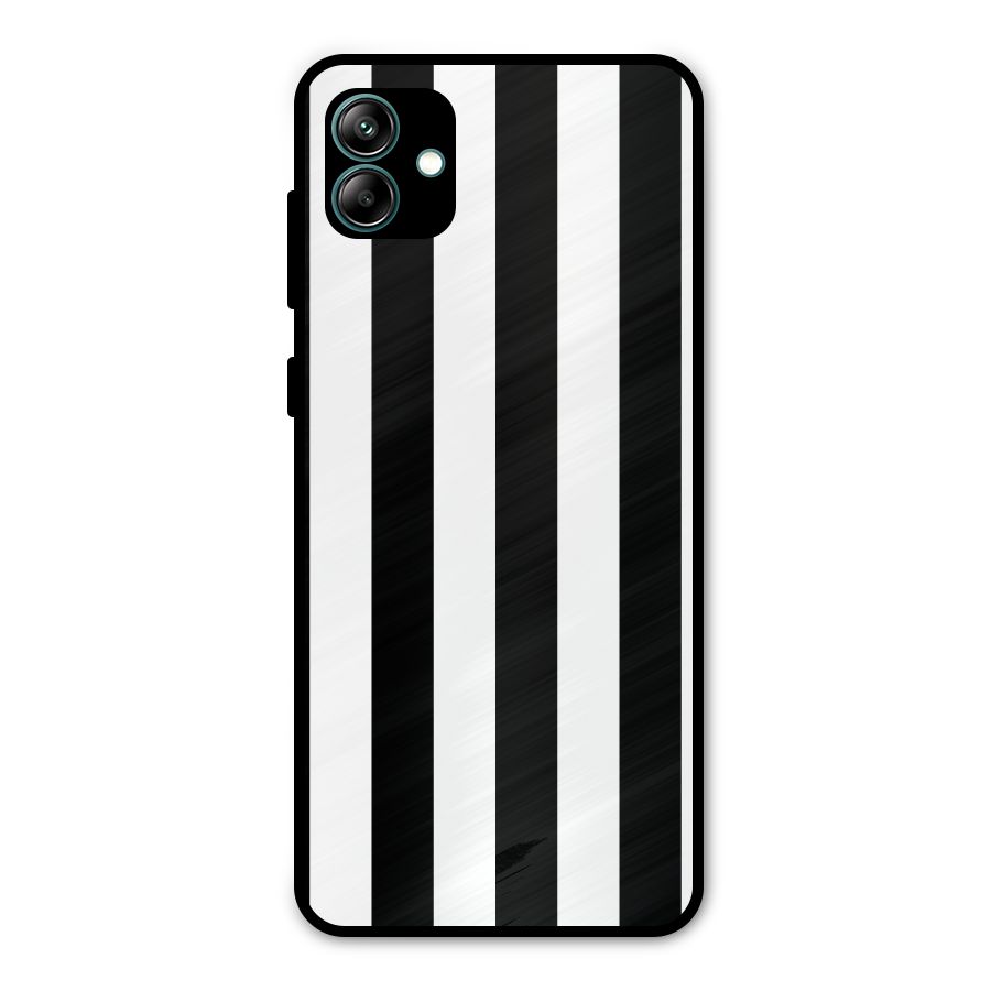 Lavish Black Stripes Metal Back Case for Galaxy A04